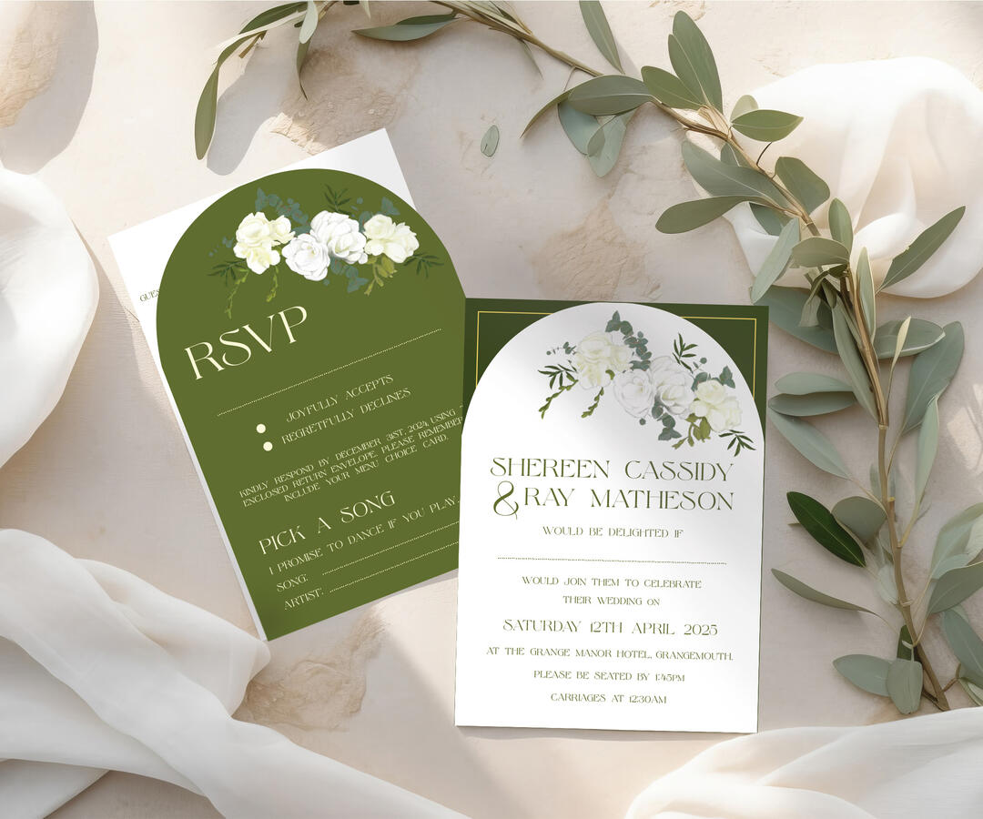 Floral Wedding invitation suite